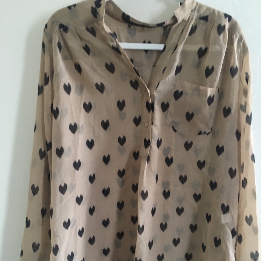 Mod Cloth sheer heart blouse